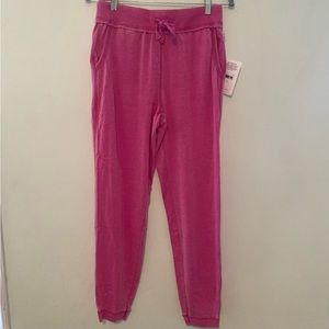 NWT Splendid Bright Pink Drawstring Waist Jogger SZ Small